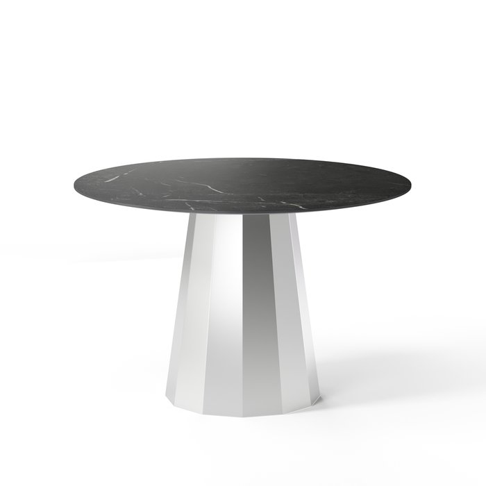 Обеденный стол Тарф M черно-серебряного цвета