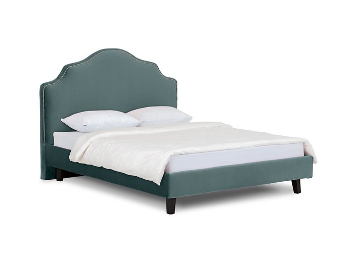 Кровать Queen Victoria L серо-синего цвета цвета 160х200 - купить Кровати для спальни по цене 44080.0