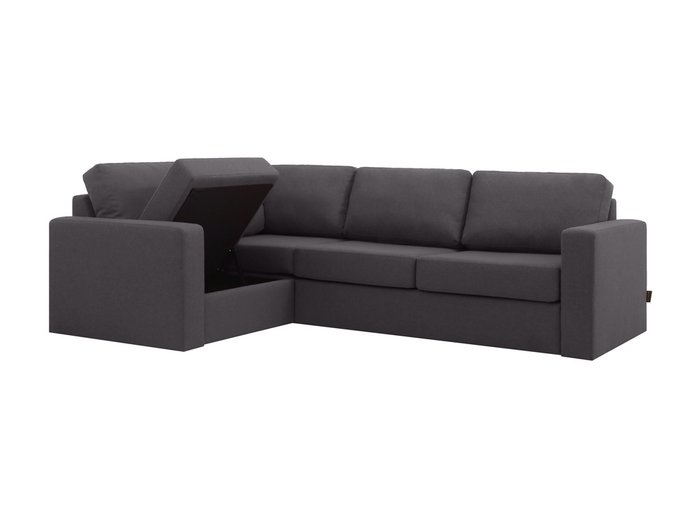 Угловой диван-кровать Peterhof темно-серого цвета - лучшие Угловые диваны в INMYROOM