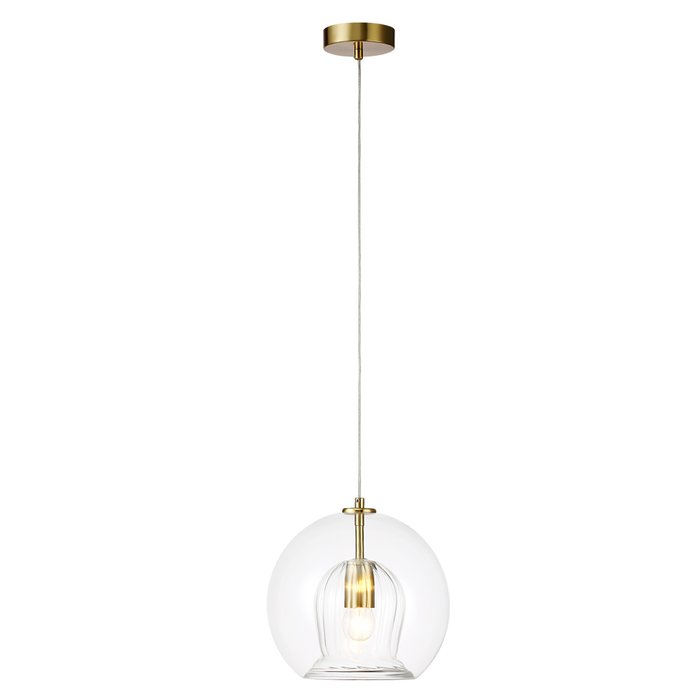 Подвесной светильник LUISA SP1 BRASS/TRANSPARENT (стекло, цвет прозрачный) - лучшие Подвесные светильники в INMYROOM