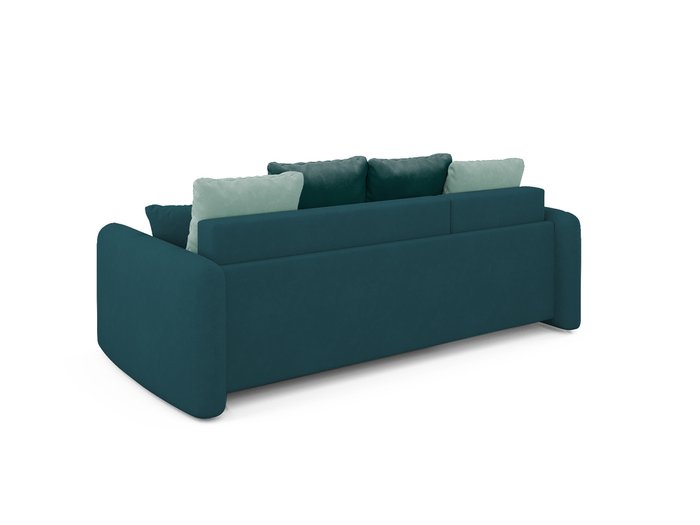 Угловой диван-кровать левый Arti сине-зеленого цвета - лучшие Угловые диваны в INMYROOM