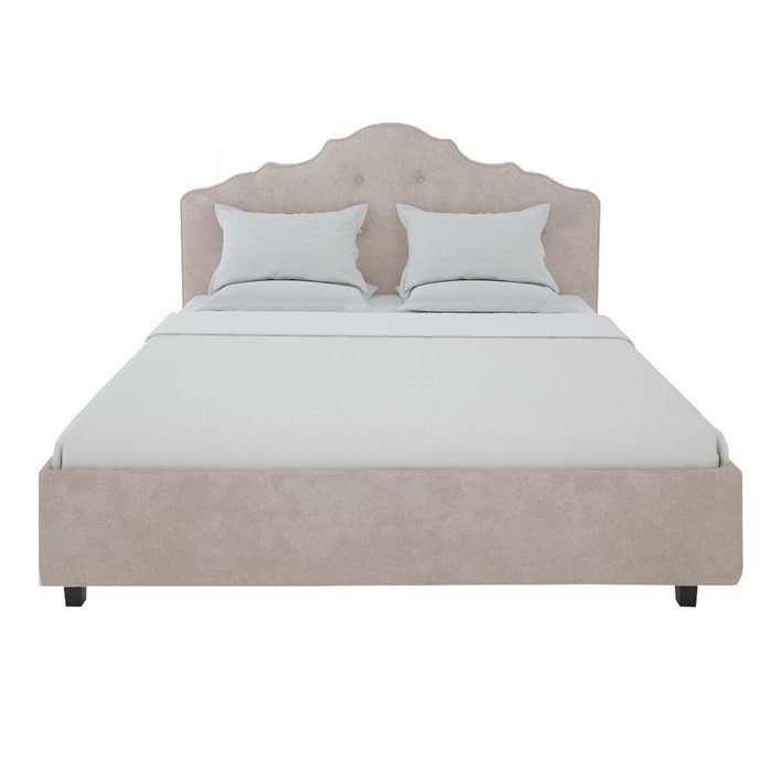 Кровать "Palace" Велюр серого цвета 160x200 - лучшие Кровати для спальни в INMYROOM