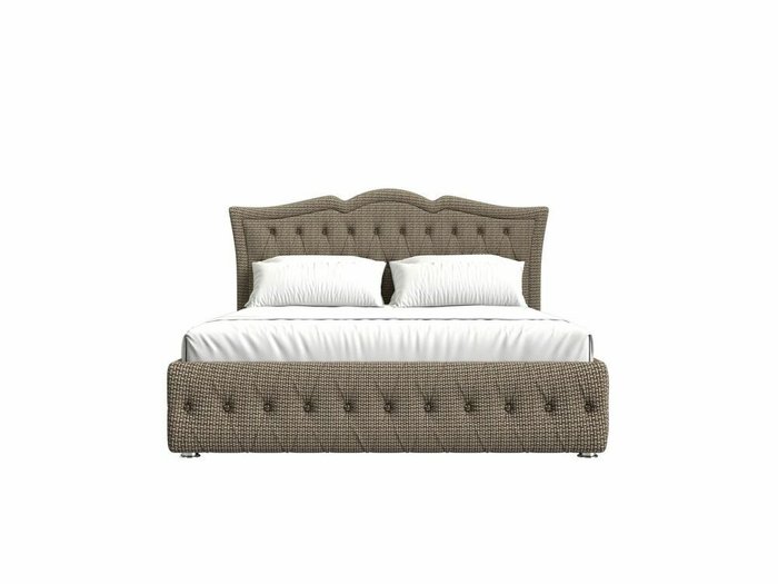Кровать Герда 180х200 бежево-коричневого цвета с подъемным механизмом - купить Кровати для спальни по цене 89999.0