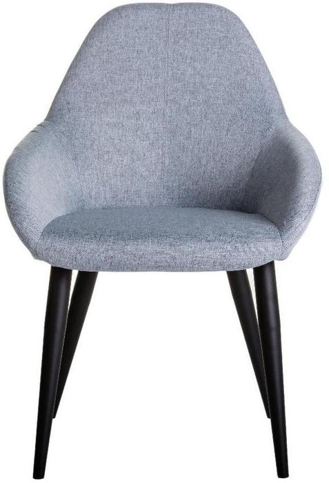 Стул Kent серого цвета с черными ножками - лучшие Обеденные стулья в INMYROOM