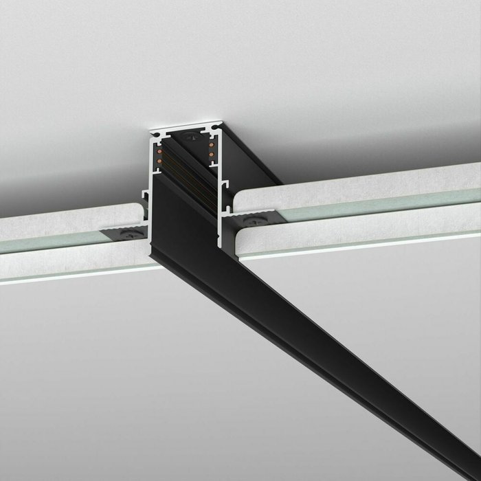 Шинопровод встраиваемый под ГКЛ 9,5мм (черный) (2м) 85209/00 85209/00 Slim Magnetic - купить Шинопровод по цене 6040.0