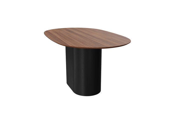 Овальный обеденный стол Type 160 черно-коричневого цвета - лучшие Обеденные столы в INMYROOM