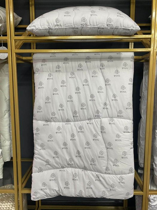 Одеяло Premium wool 155х215 светло-серого цвета - лучшие Одеяла в INMYROOM