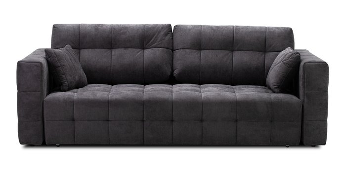 Прямой модульный диван-кровать Энзо темно-серого цвета