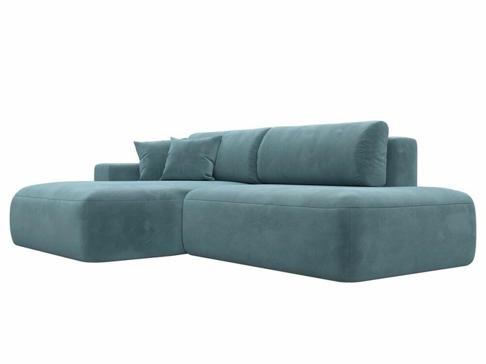 Угловой диван-кровать Лига 036 Модерн темно-бирюзового цвета левый угол - лучшие Угловые диваны в INMYROOM