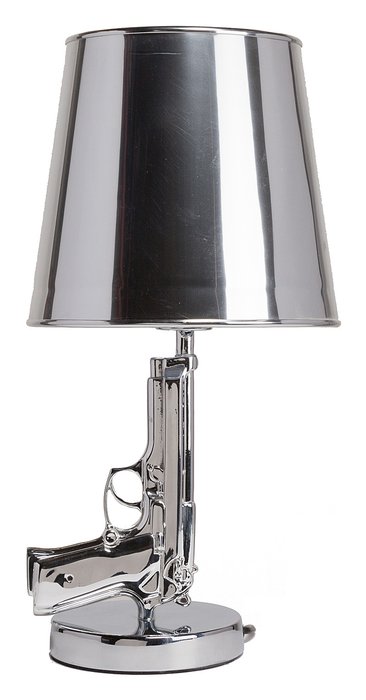 Настольная лампа "Flos - Bedside Gun Silver"