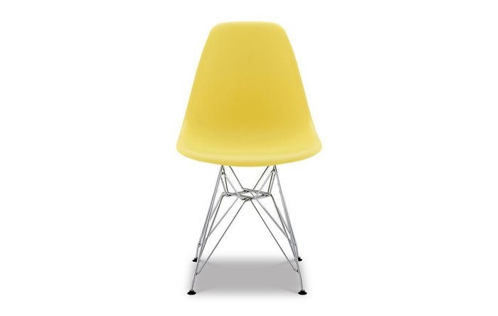 Стул Джексон с пластиковым сидением желтого цвета - купить Обеденные стулья по цене 3200.0