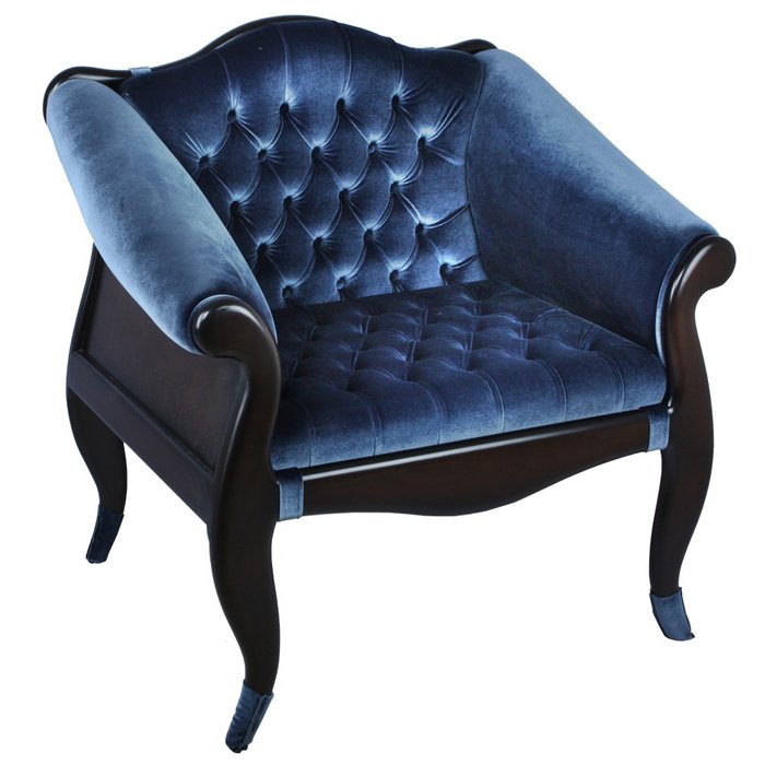 Кресло Марсель синего цвета
