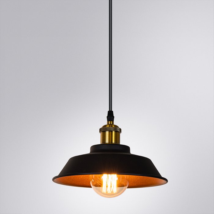 Подвесной светильник Arte Lamp CAPPELLO A7038SP-1BK - купить Подвесные светильники по цене 3990.0