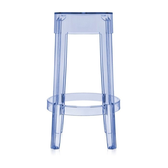 Стул барный Charles Ghost голубого цвета  - купить Барные стулья по цене 21922.0