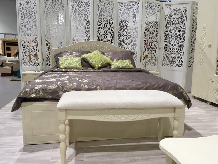 Кровать с подъемным механизмом Ассоль 160х200 бежевого цвета - купить Кровати для спальни по цене 48914.0
