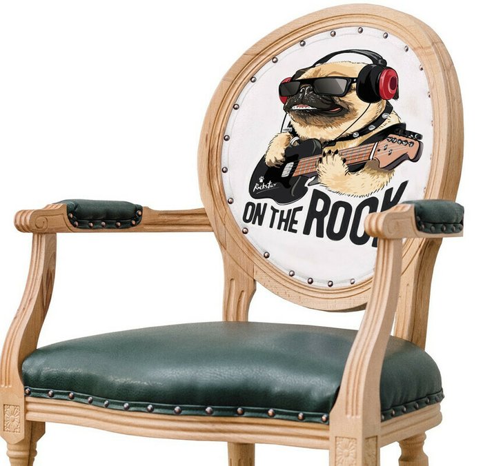 Стул Rock Dog с сидением зеленого цвета - купить Обеденные стулья по цене 28800.0