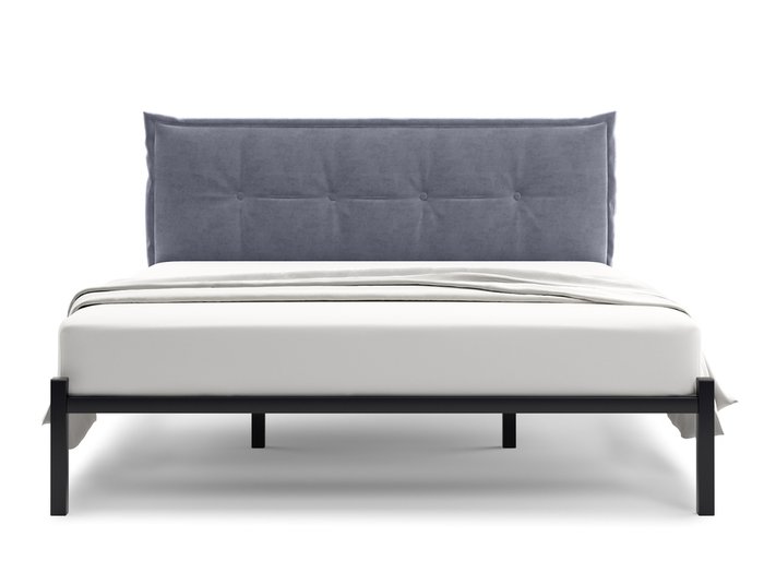 Кровать Лофт Cedrino 180х200 серого цвета без подъемного механизма - купить Кровати для спальни по цене 19900.0