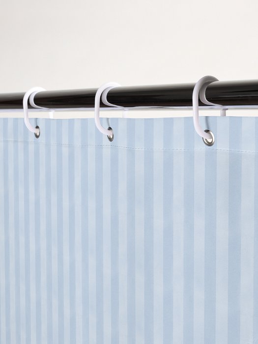 Штора для ванной комнаты Stripe 180х180 голубого цвета - лучшие Шторки для душа в INMYROOM