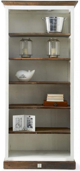 Книжный шкаф Дерево с историей белого цвета