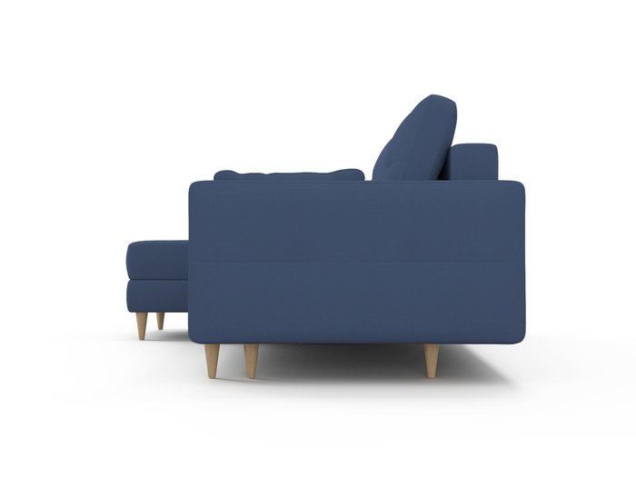 Угловой диван-кровать Берни темно-синего цвета - лучшие Угловые диваны в INMYROOM