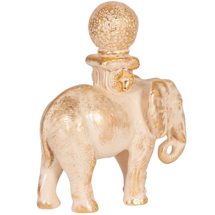 Статуэтка Слон Спайс бежево-золотого цвета - купить Фигуры и статуэтки по цене 1983.0