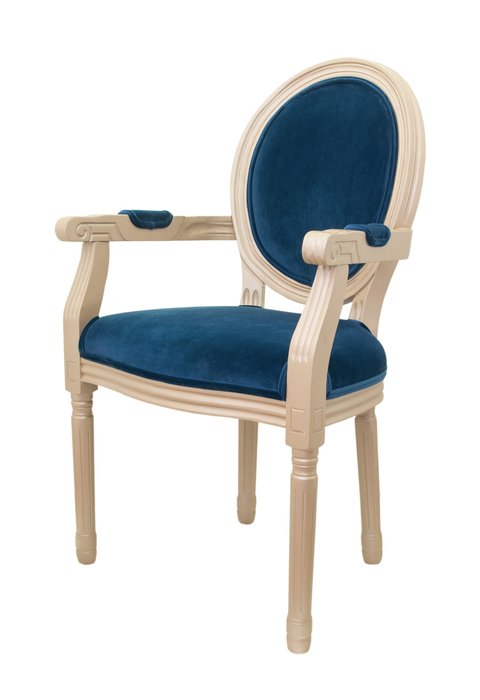 Стул Volker arm gold темно-синего цвета - купить Обеденные стулья по цене 28620.0