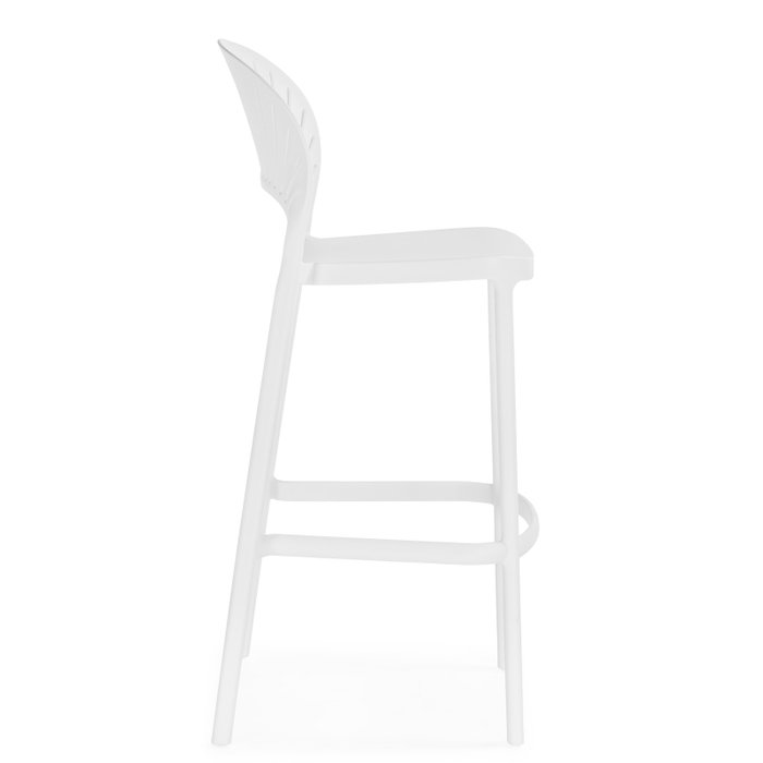 Барный стул Sim белого цвета - лучшие Барные стулья в INMYROOM