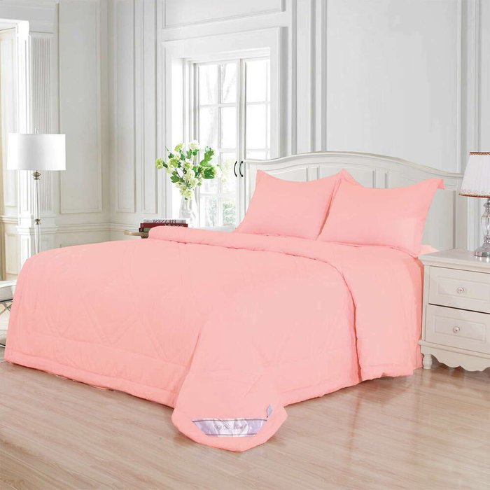 Комплект постельного белья Сандра 160х220 персикового цвета