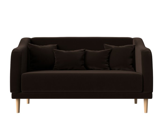 Прямой диван Киото коричневого цвета - купить Прямые диваны по цене 30999.0