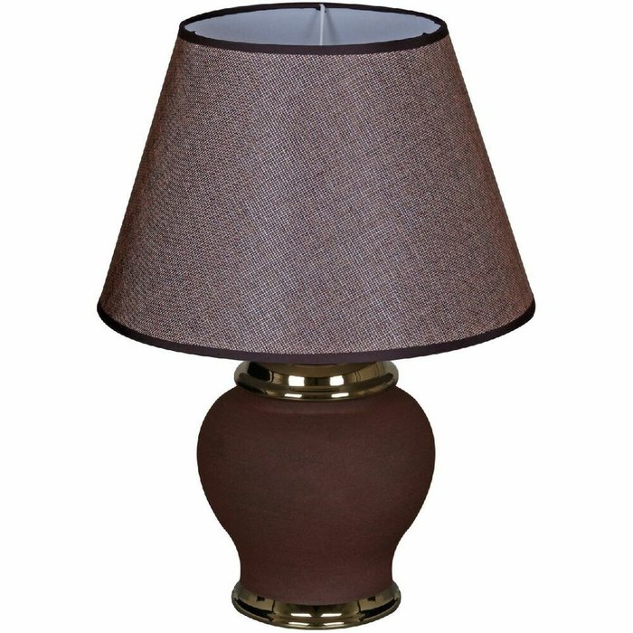 Настольная лампа 30305-0.7-01 (ткань, цвет коричневый) - купить Настольные лампы по цене 4030.0