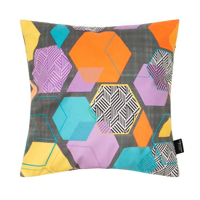 Декоративная подушка Geometry multi с геометрическим рисунком