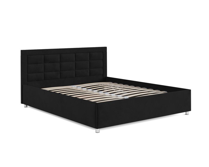 Кровать Версаль 160х190 черного цвета с подъемным механизмом (велюр) - лучшие Кровати для спальни в INMYROOM