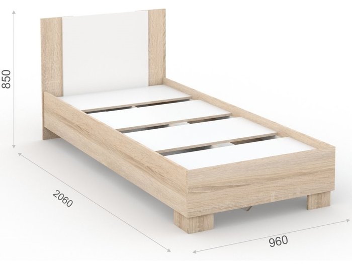 Кровать Аврора 90х200 бежевого цвета - лучшие Кровати для спальни в INMYROOM