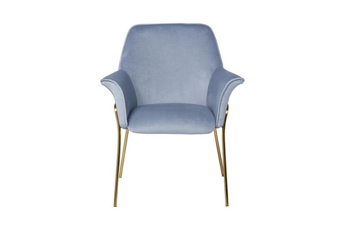 Стул в обивке из велюра серо-голубого цвета - купить Обеденные стулья по цене 27000.0