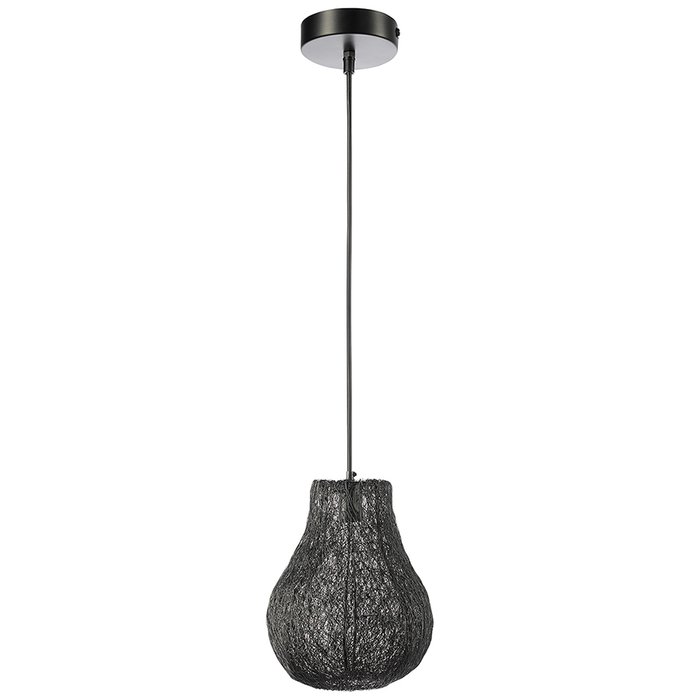 Светильник подвесной Vinger из металла черного цвета