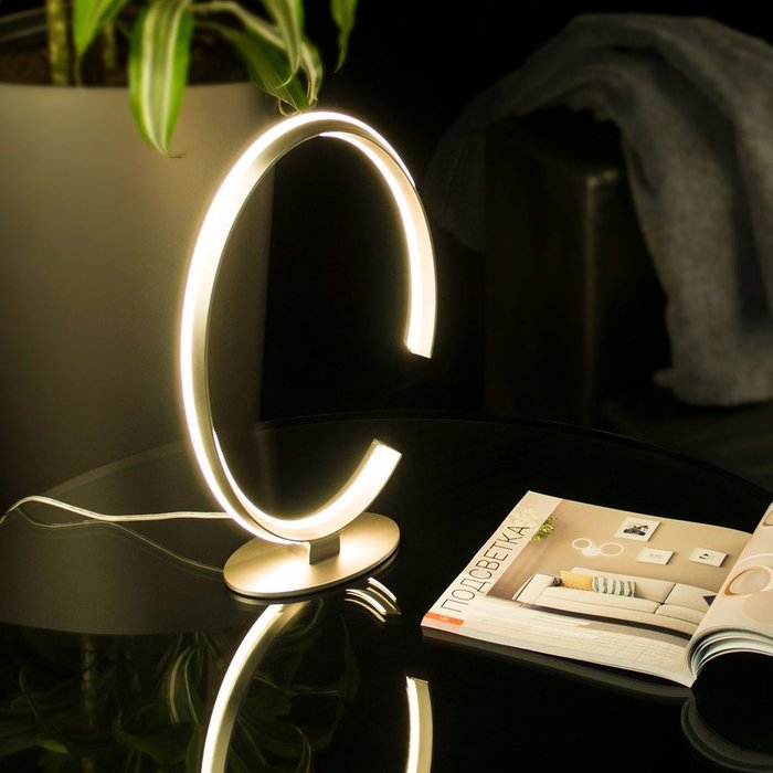 Настольный светодиодный светильник 80414/1 сатин-никель Gap - купить Настольные лампы по цене 12900.0
