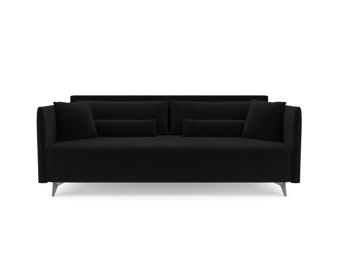 Прямой диван-кровать Майами черного цвета - купить Прямые диваны по цене 40690.0