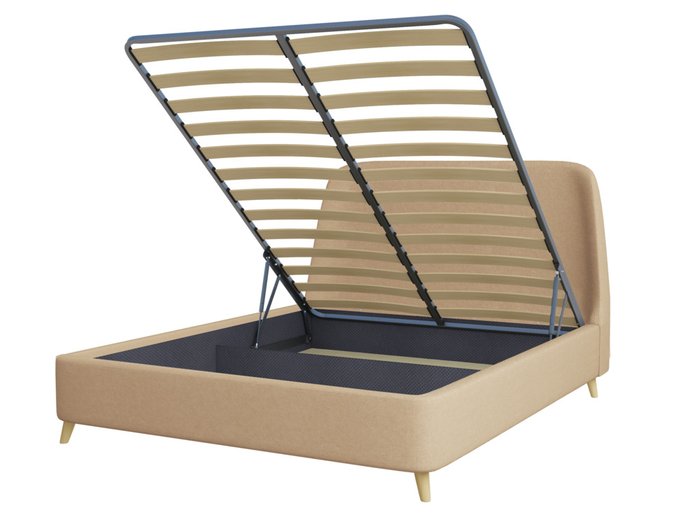 Кровать Flaton 120х200 бежевого цвета с подъемным механизмом - купить Кровати для спальни по цене 43839.0