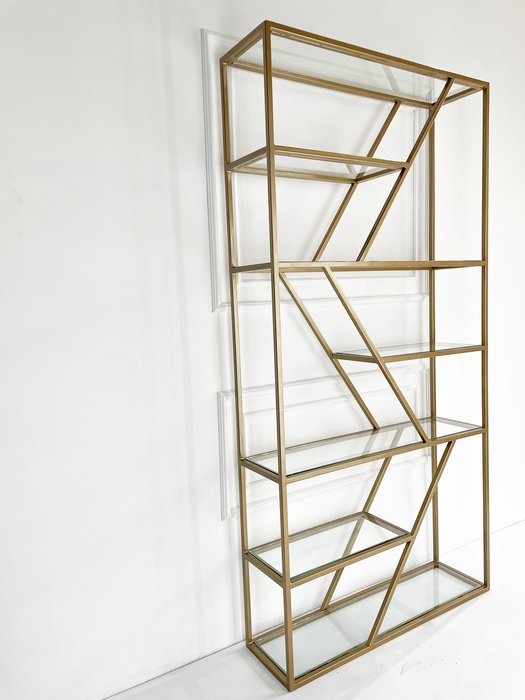 Стеллаж "Demid" бронзовый с прозрачным стеклом (2200х1100х300) - купить Стеллажи по цене 51850 Стеллаж "Demid" бронзовый с прозрачным стеклом (2200х1100х300) - купить Стеллажи по цене 51850