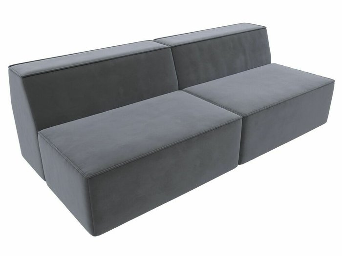 Прямой модульный диван Монс серого цвета - лучшие Прямые диваны в INMYROOM