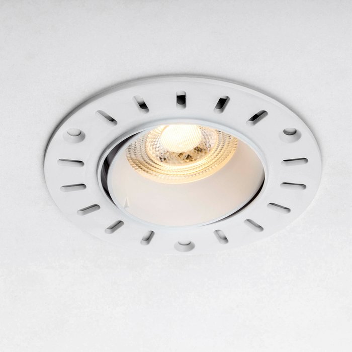 Рамка (светильник) PVC д/LED-модулей 941хх и LED-ламп D50мм ANELLO ROUND БЕЛЫЙ - купить Встраиваемые споты по цене 599.0