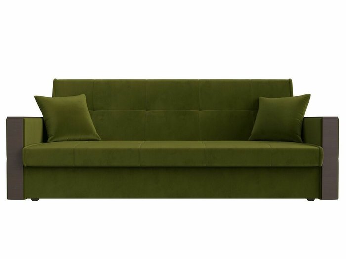 Прямой диван-книжка Валенсия зеленого цвета - купить Прямые диваны по цене 26999.0