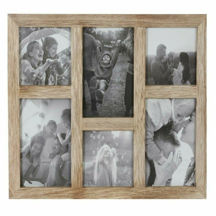 Фоторамка 35 x 1,2 x 29 cm Стеклянный Натуральный гора Деревянный MDF