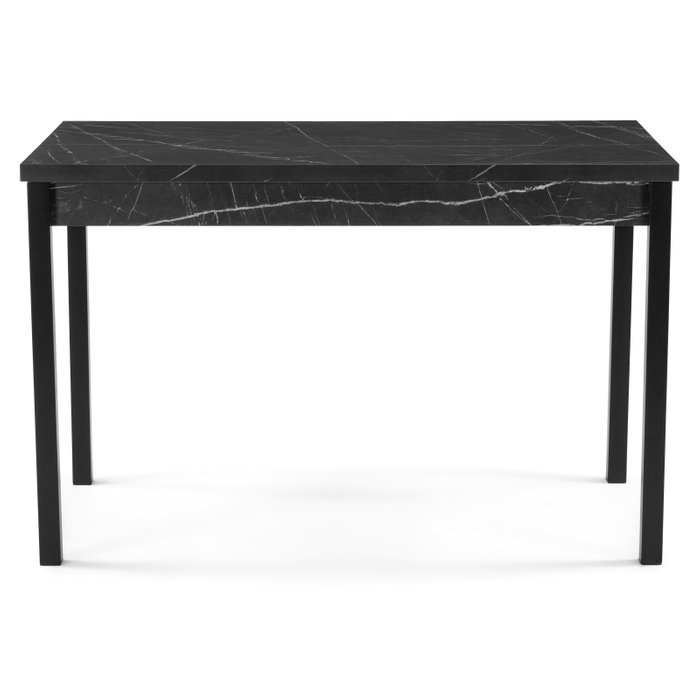 Раздвижной обеденный стол Центавр черного цвета под мрамор - купить Обеденные столы по цене 11780.0