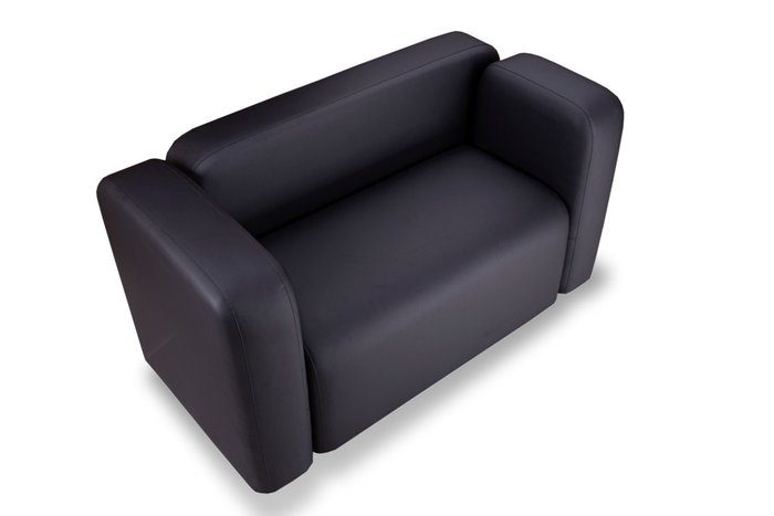 Прямой диван Квадрато Стандарт черного цвета - лучшие Прямые диваны в INMYROOM