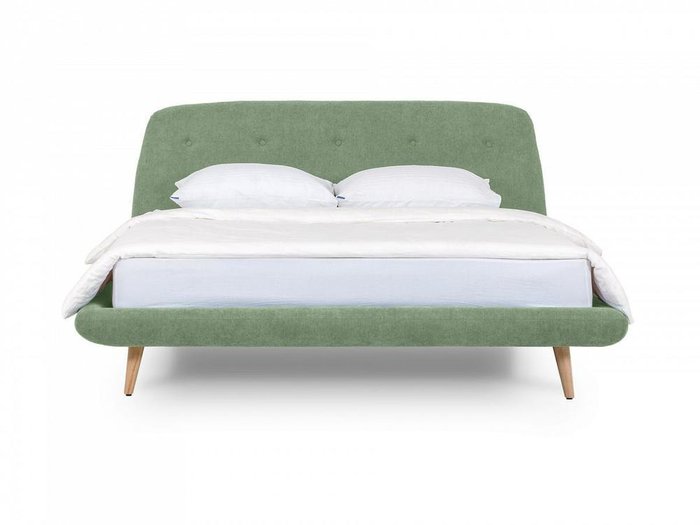 Кровать Loa 160х200 зеленого цвета  - купить Кровати для спальни по цене 65250.0