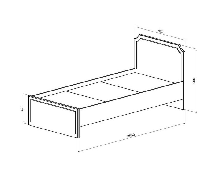 Кровать Дримстар 90х200 белого цвета - лучшие Кровати для спальни в INMYROOM