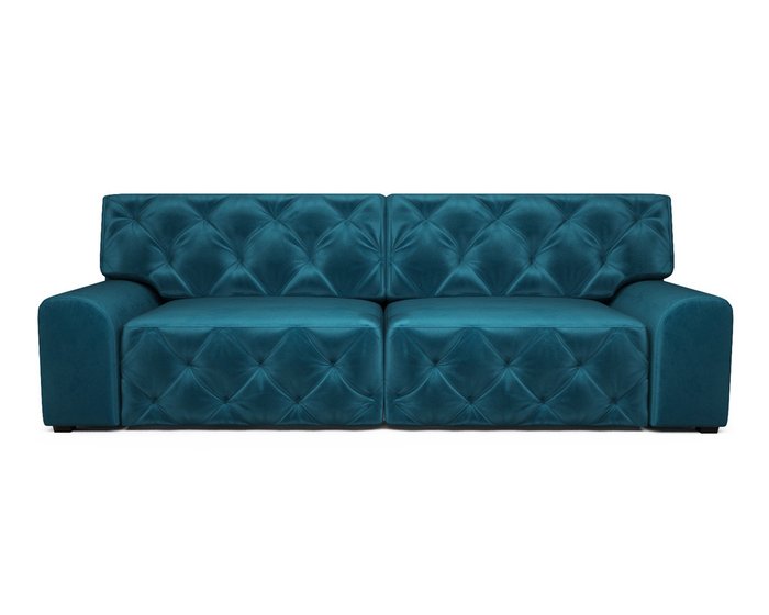 Прямой диван-кровать Милан сине-зеленого цвета - купить Прямые диваны по цене 43890.0