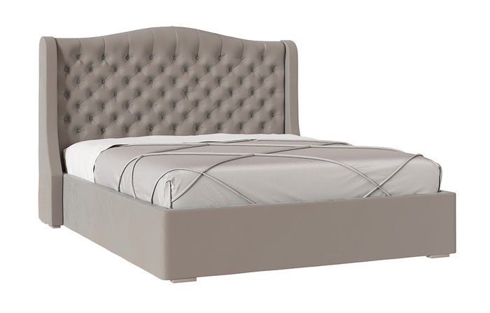 Кровать Орнелла 160х200 серо-бежевого цвета - купить Кровати для спальни по цене 103990.0