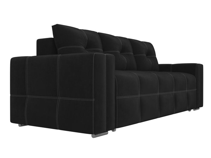 Прямой диван-кровать Леос черного цвета - лучшие Прямые диваны в INMYROOM